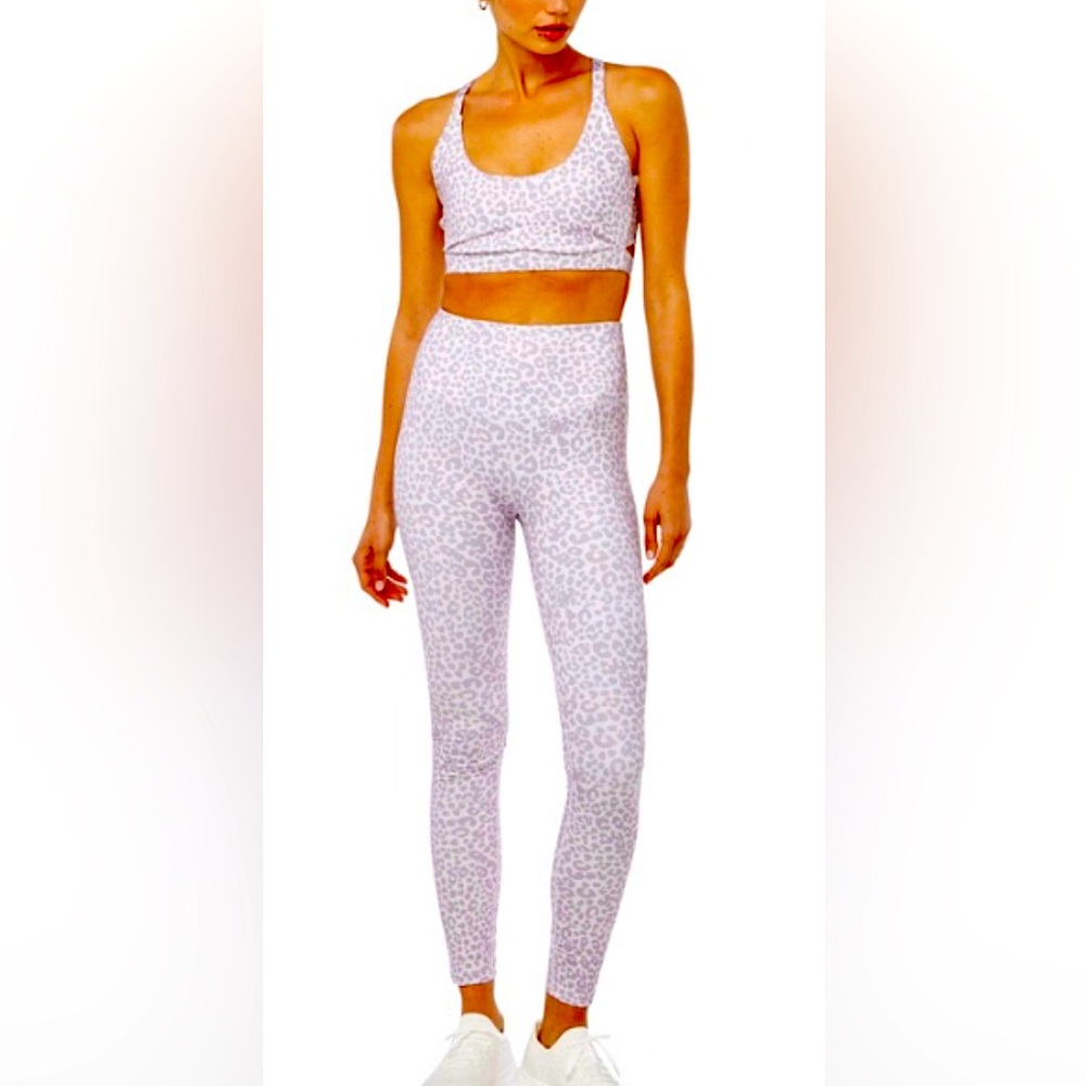 JustFab New 2 Pc Sports Bra Leggings Hi Waist Sz M Women